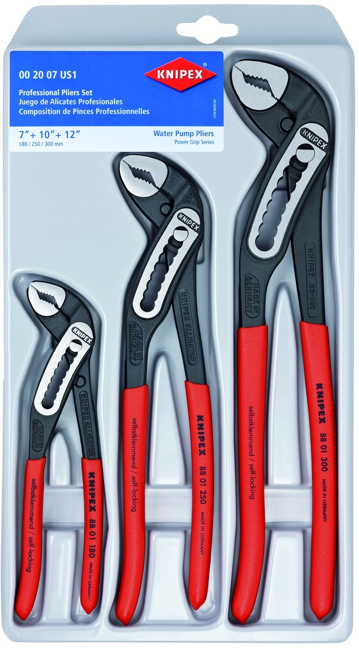 Knipex Alligator 3pc Adjustable Plier Set 002007US1 7