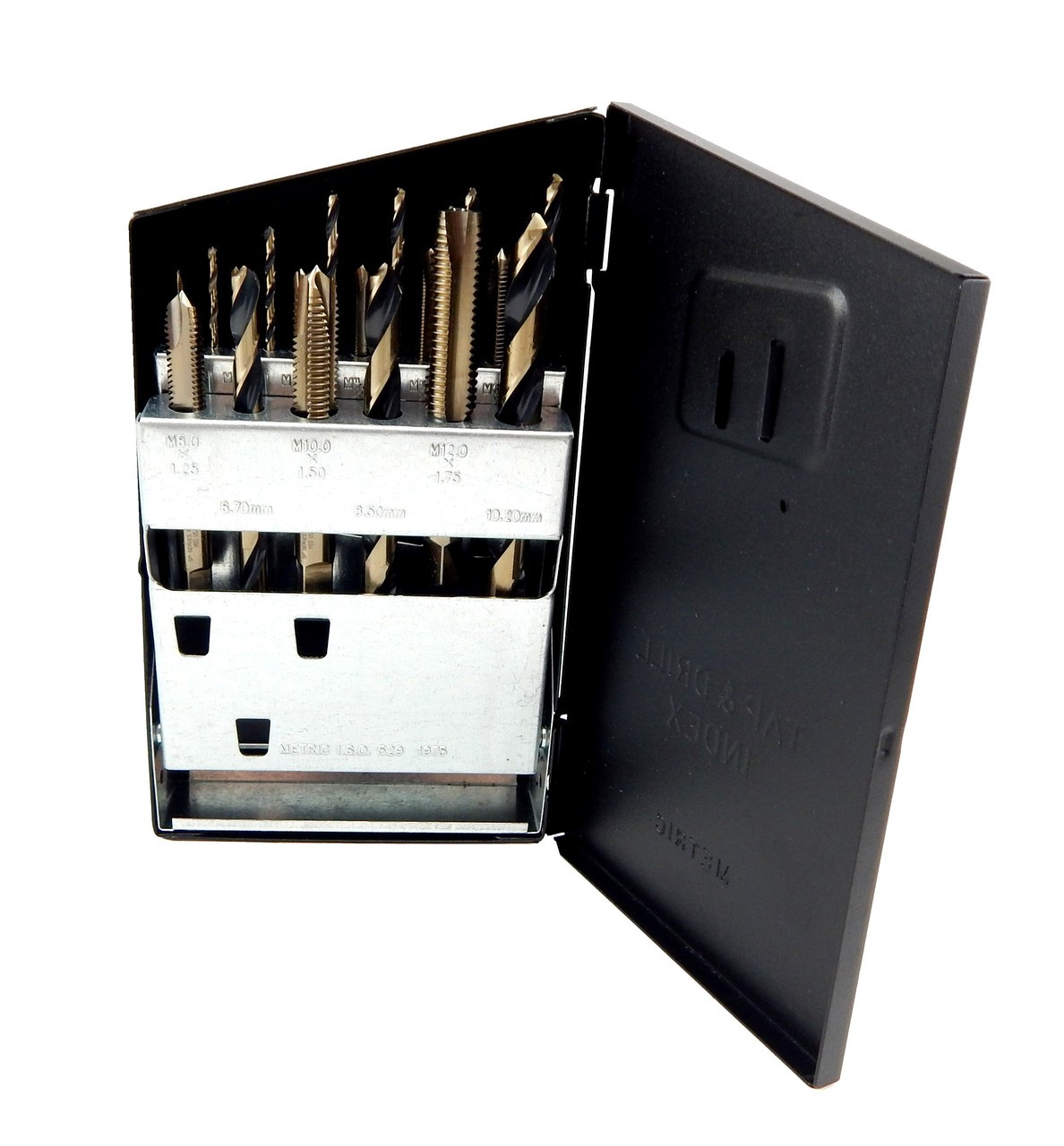 Norseman 18pc Metric Drill & Tap Set - Spiral Point Tap Set Made In USA, Model SP-18TDM
