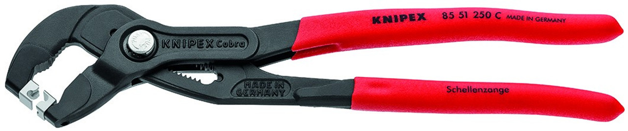 Knipex 8551250C 10 Cobra Schlauchklemmenzange für Klickklemmen mit  Kunststoffgriffen