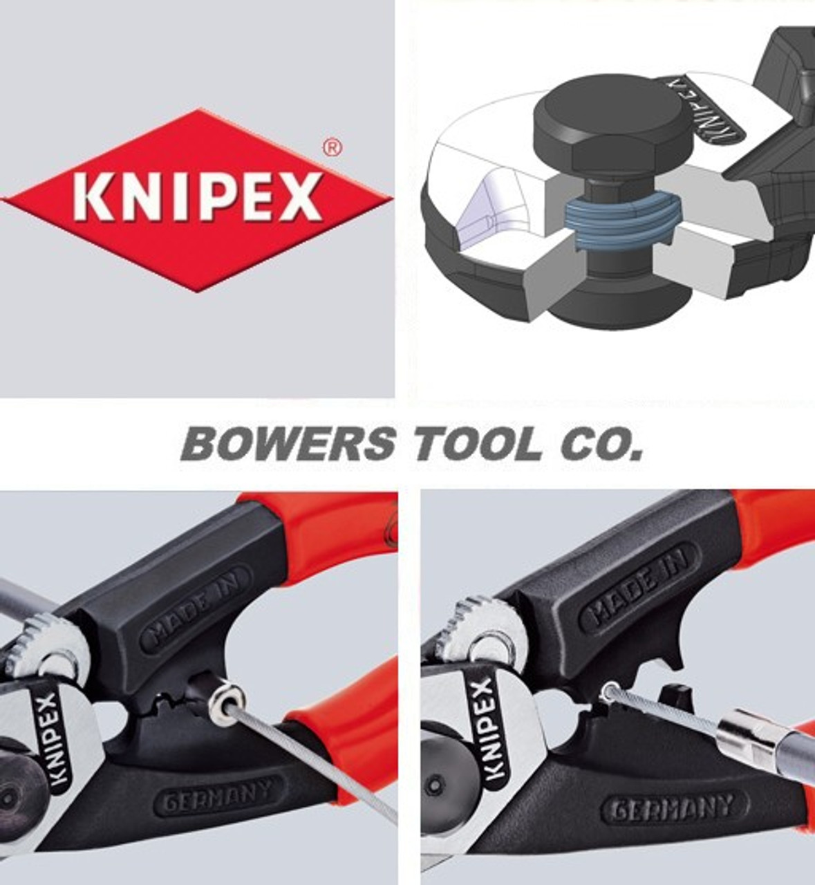Knipex 9561190 7-1/2 in. Wire Rope Cutter