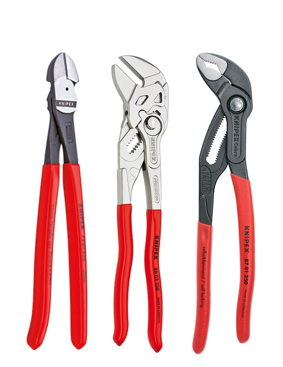 Knipex 7 & 10 Pliers Wrench Set Adjustable Wrench with Comfort Grip  Handles - Bowers Tool Co.