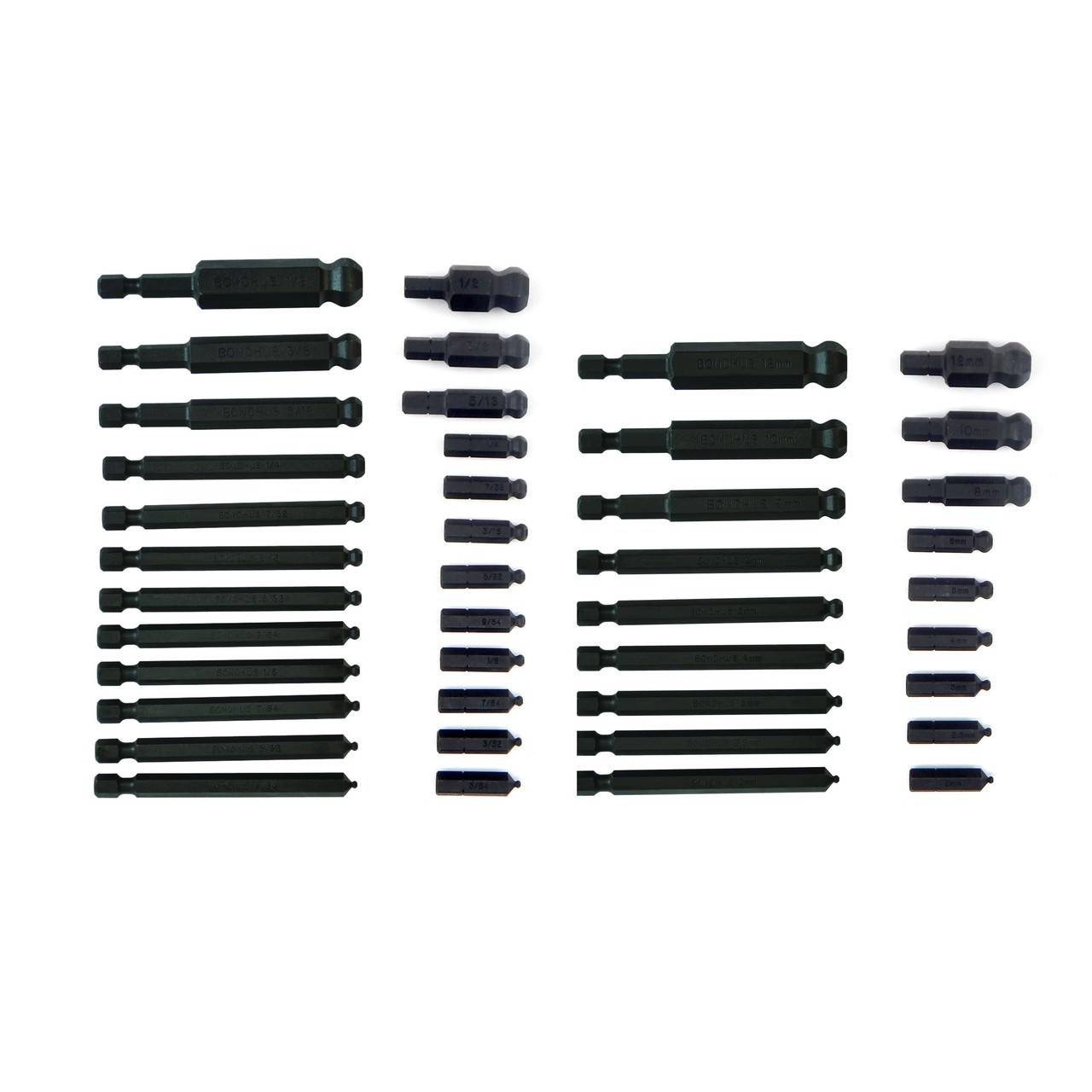 Set Punte Esagonali Bondhus ProHold 9 Pezzi – Metriche Da 4 A 17 Mm, Acciaio Anti Corrosione