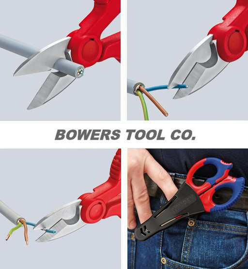 Knipex Electrician Shears 9505155 with Cable Cutter and Belt Clip