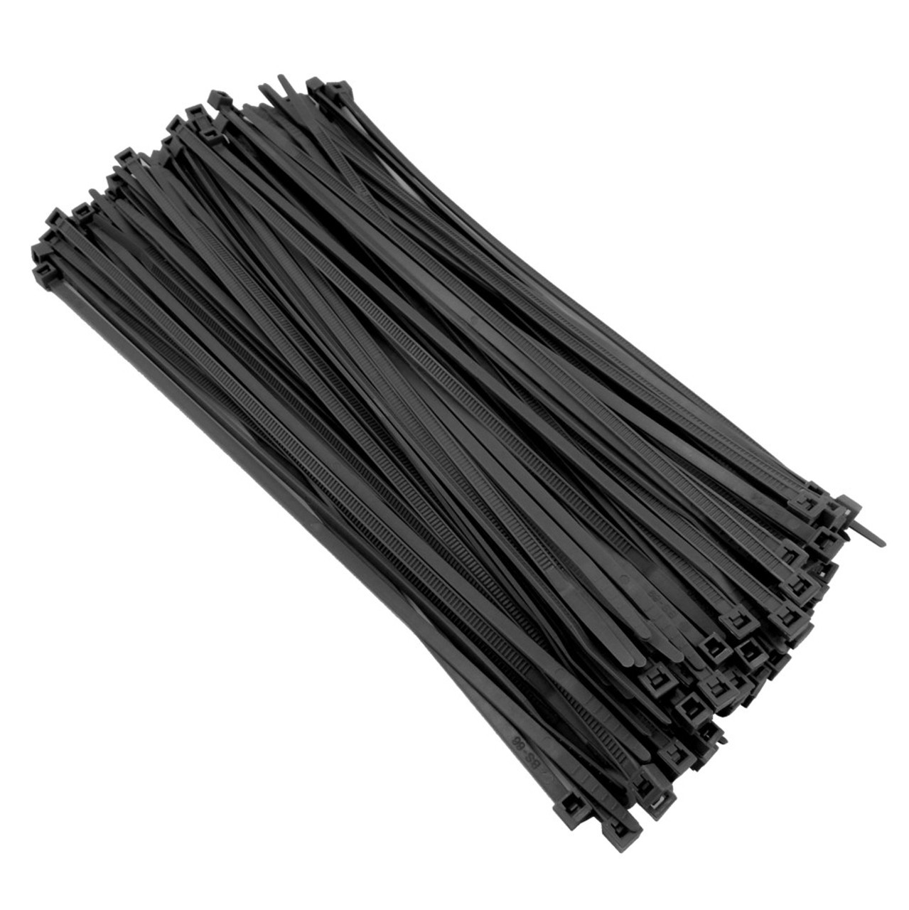 Zip Cable Ties 8 40lbs 100pc UV Black Made in USA Nylon Wire Tie