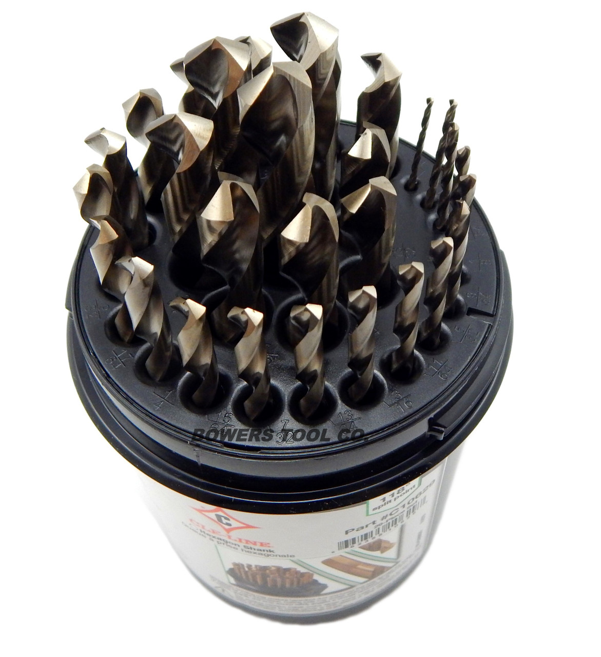 【Clé】 Cle Line 29pc COBALT M42 Hex Shank Drill Bit Set 1/16-1/2 Jobber