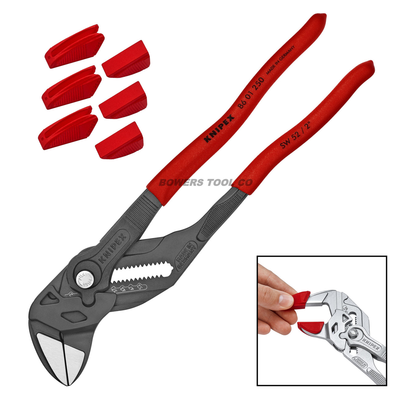 Knipex 10 Pliers Wrench 8601250 Adjustable Hybrid Wrench with Jaw