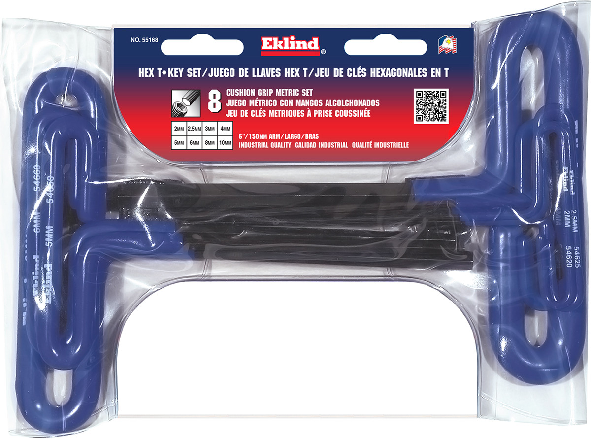 Eklind Tool T-Griff Inbusschlüssel 5/16 Zoll – Power-T, Made In USA, Mit Farbiger Größenkennzeichnung