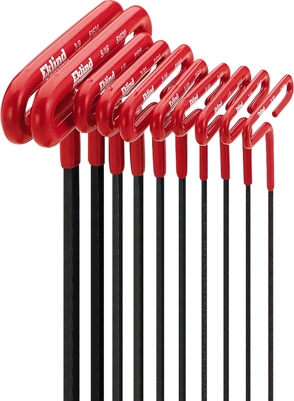 Eklind Hex T Handle Wrench Set 18pc Metric SAE INCH 50618 Loop T