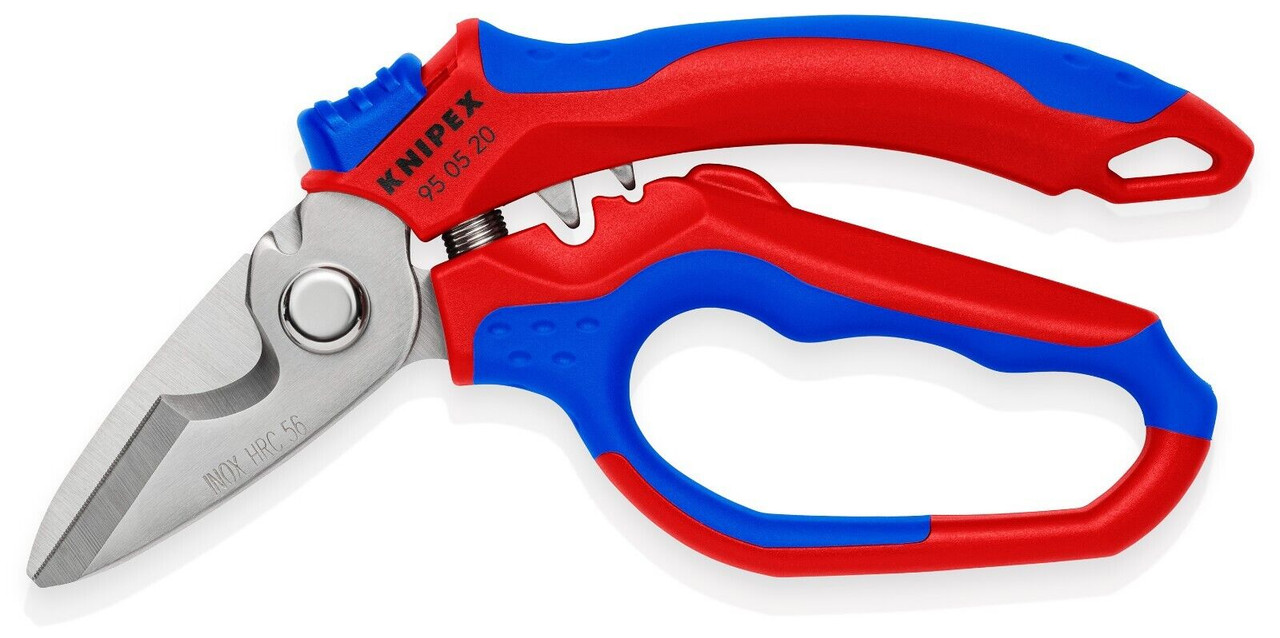 Knipex Angled Electrician Shears 950520US with Cable Cutter, Lock