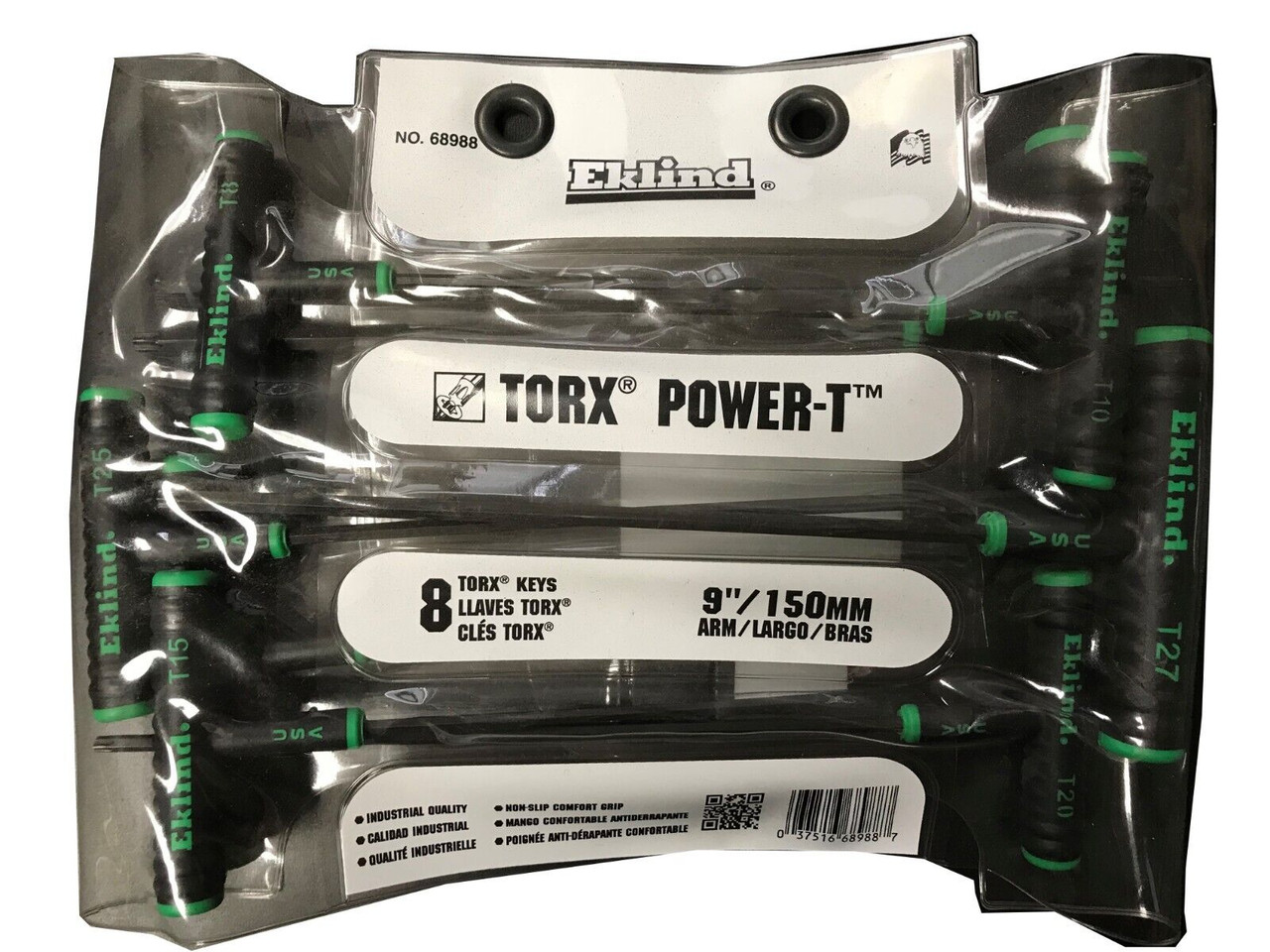 °T Eklind Torx T Handle Wrench Set 8pc T8-T40 68988 9