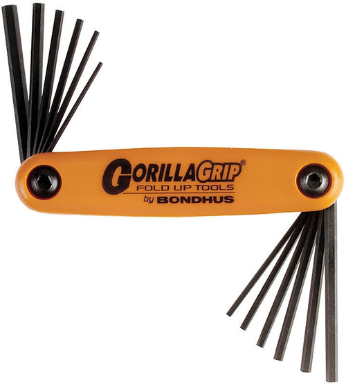 Bondhus Gorilla Grip Hex Fold Up Wrench Set Metric SAE Standard Inch USA 12550