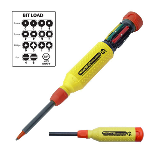 Megapro Robertson Square 15 in 1 Multi Bit Screwdriver Plus Phillip Flat USA