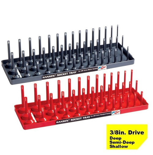 Hansen Global 38023 3/8" Drive Metric 3 Row Socket Tray 