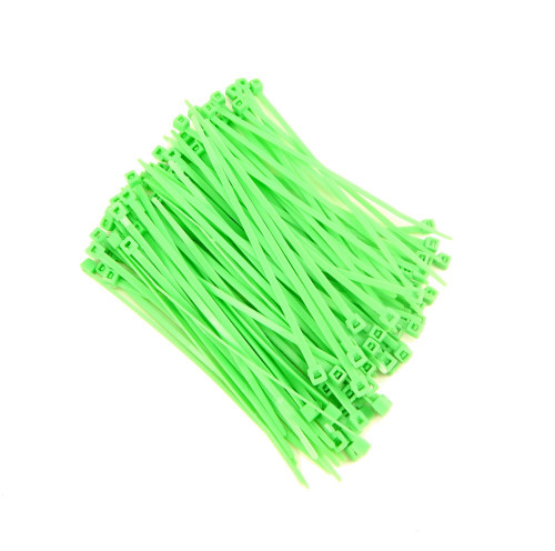 Zip Cable Ties 4" 18lbs 100pc FLUORESCENT GREEN Made in USA Nylon Wire Tie Wrap