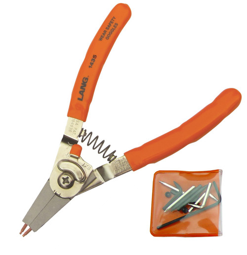 Lang 8" Convertible Snap Retaining Ring Pliers Quick Switch Internal External 1435