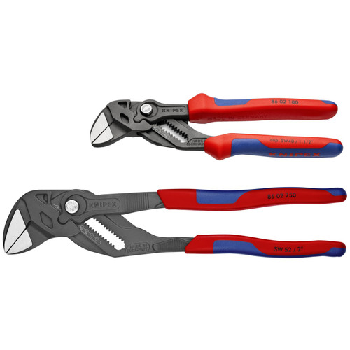 Knipex Adjustable Pliers Wrench Set 7" & 10" Comfort Grip Handles Black Finish