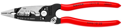 Knipex 8" Forged Wire Stripper Pliers w Shears 10-20 AWG Flat Nose 13718