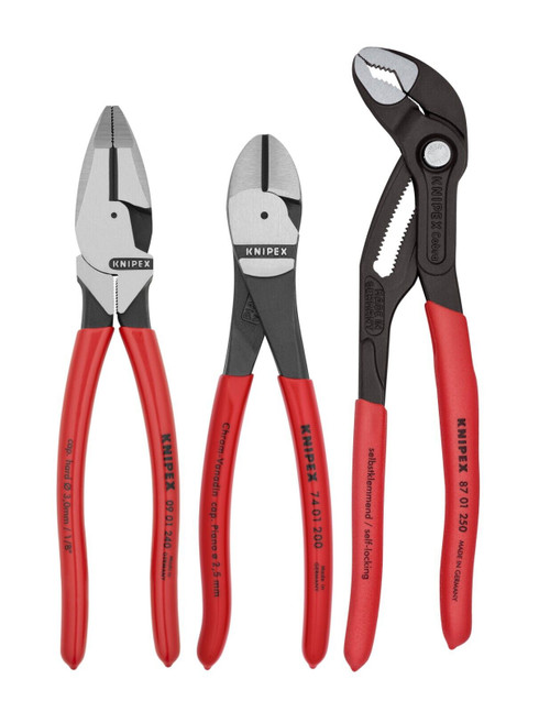 Knipex 3pc Electrical Set 0080158 Journeyman Lineman Diagonal