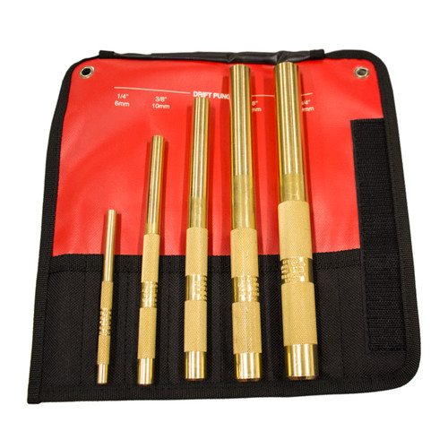 Mayhew Brass Line Up & Drift Punch Set 4pc X-Long 7/16, 3/8