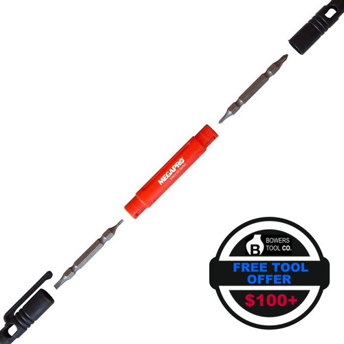 Megapro (AM) Mini 4 in 1 Pocket Screwdriver Flip Bits Plillips P0 P00 Flat 1.5mm 2mm FTO