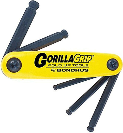 Bondhus Ball End Hex Fold Up Wrench Set SAE Inch 3/16-3/8" 12894 Made in USA
