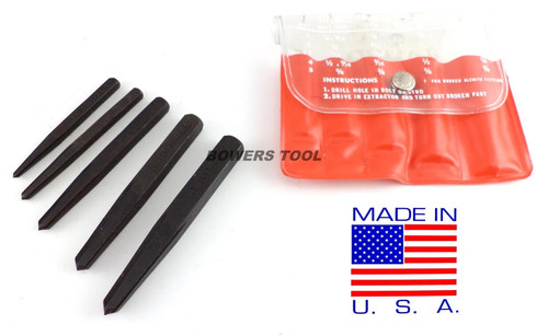 Jawco #SE50 5pc Screw & Bolt Extractor Set Made in USA