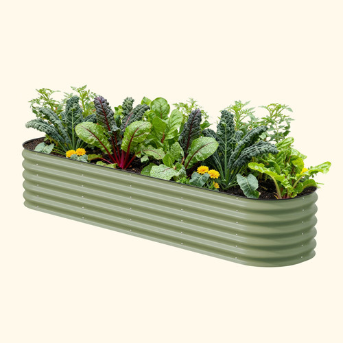 Vego Garden 17in Tall Classic 9 in 1 Raised Garden Bed Olive Green