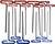 Eklind Hex T Handle Wrench Set 14pc 9" Length 3/32-1/4 in. 2-6mm Loop 50914 USA