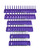 Hansen 6pc Socket Organizer Tray Rack Holder Metric SAE 1/4 3/8 1/2 in. PURPLE