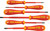 Bondhus 6pc VDE Screwdriver Set, 1000v Insulated, 3/32, 5/32, 7/32, 1/4" PH1 PH2