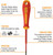 Bondhus 6pc VDE Screwdriver Set, 1000v Insulated, 3/32, 5/32, 7/32, 1/4" PH1 PH2