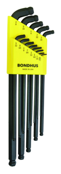 Bondhus Stubby Dual Double Ball End Hex L Wrench Set Standard SAE Inch USA 67037