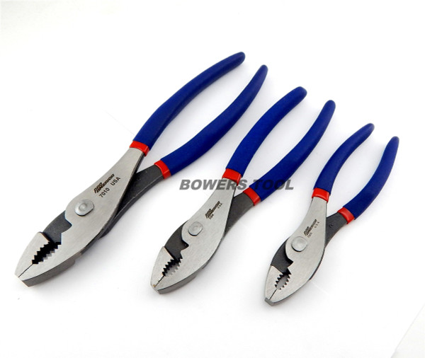 Pro America 6 8 and 10 in. Combination Slip Joint Plier Set MADE IN USA Pliers