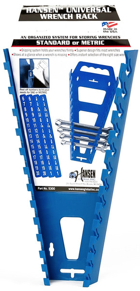 Hansen Universal Metric & Standard Wrench Tray Rack Holder USA