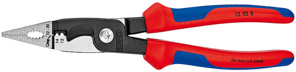 Knipex 8" Electrical Installation Pliers Comfort Grip Long Nose Cut Strip 13828