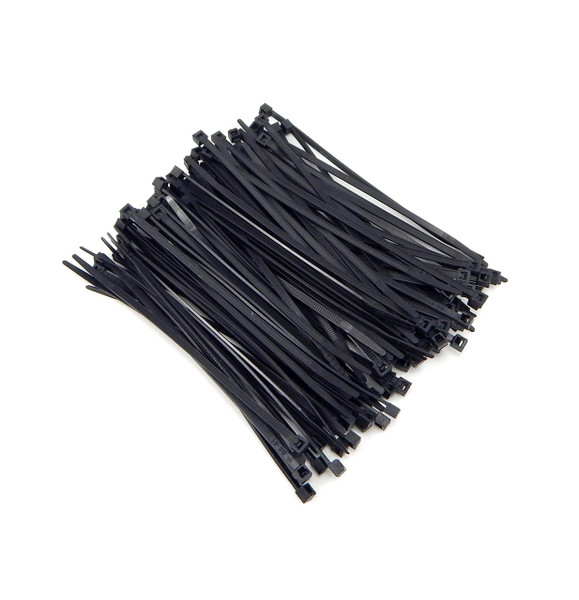 Zip Cable Ties 5" 40lbs 100pc UV Black Made in USA Nylon Wire Tie Wraps