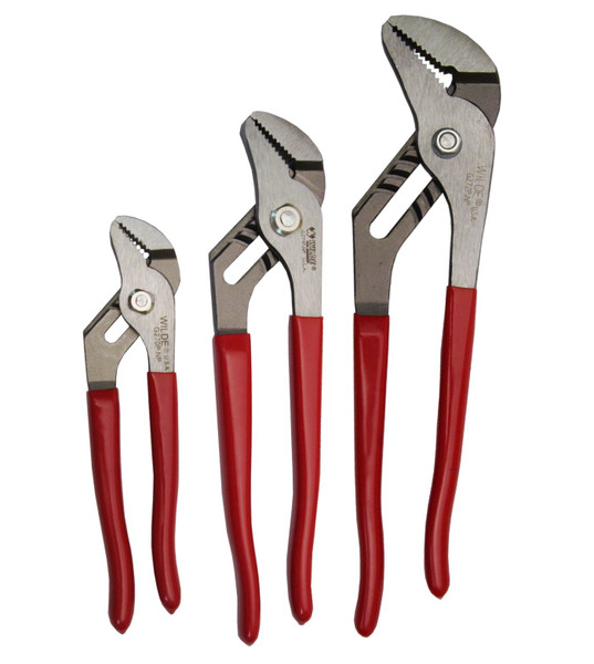 Wilde Tongue & Groove Pliers Set 3pc 12" 10" 7" Made in USA