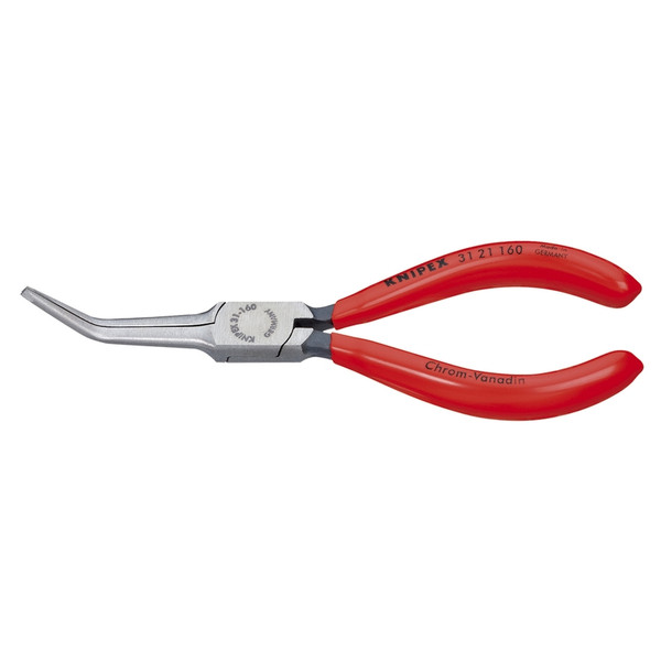 Knipex 6-1/4" Thin Needle Nose Pliers 45 Angled Curved 3/32 Tapered Tip 3121160