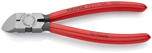Knipex 6-1/4" Diagonal Flush Cutter for Plastics 45 Degree Angle 7211160