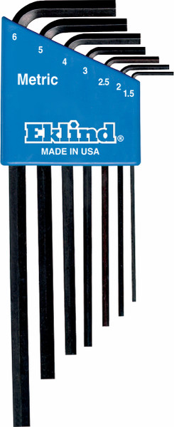 Eklind Metric Hex Wrench Key Set 7pc Black Finish 1.5-6 MM 10607 MADE IN USA