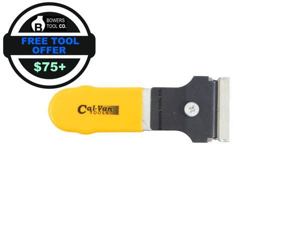 Cal Van Mini Scraper Razor Blade for Glass Gasket Paint Sticker Label 701 YELLOW FTO