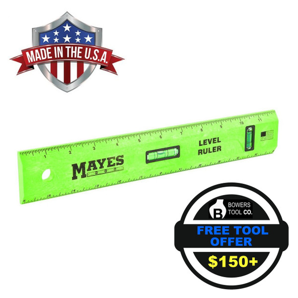 Mayes 12" Center Finding Level Ruler, Hang Photos, Picture, Wall Décor 10742 USA FTO