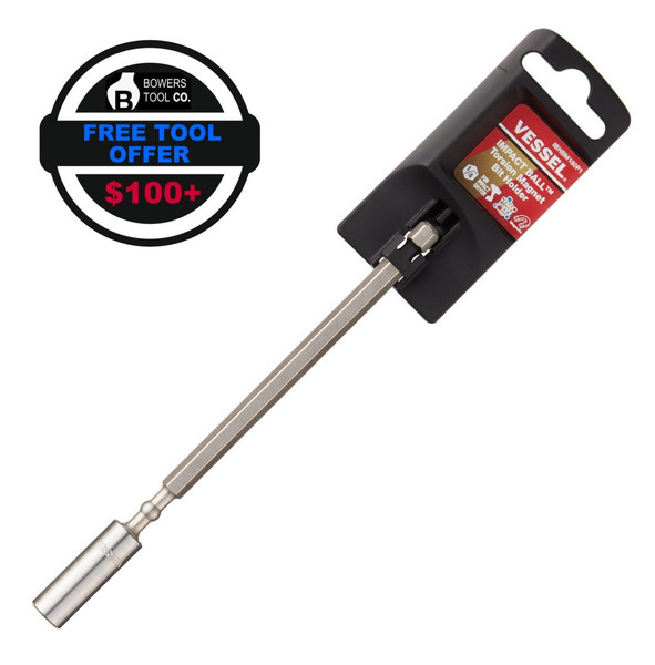 Vessel 6" Magnetic 1/4" Bit Holder Extension Impact Ready Torsion Zone JAPAN FTO