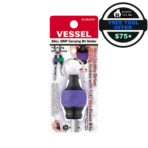 Vessel Ball Grip Carrying Bit HolderQB-22VU (Violet) FTO