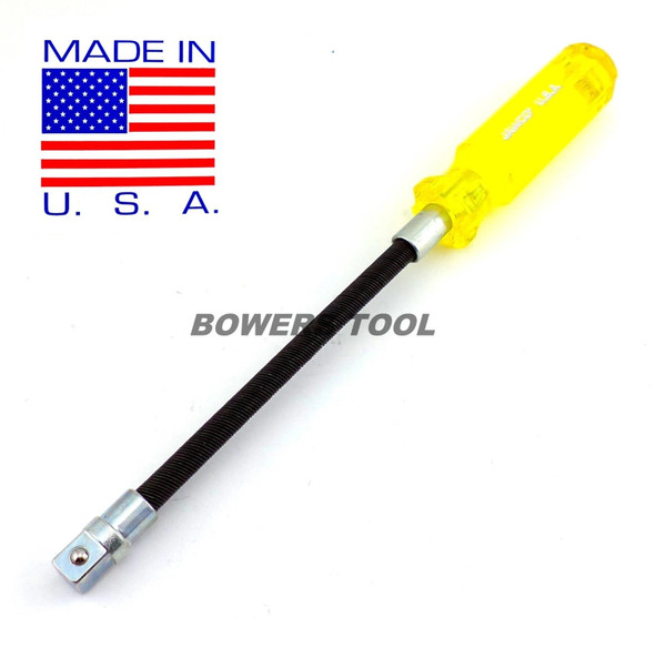 Jawco 3/8" Drive 10" Flexible Spinner Handle Flex Socket Nut Driver MADE IN USA