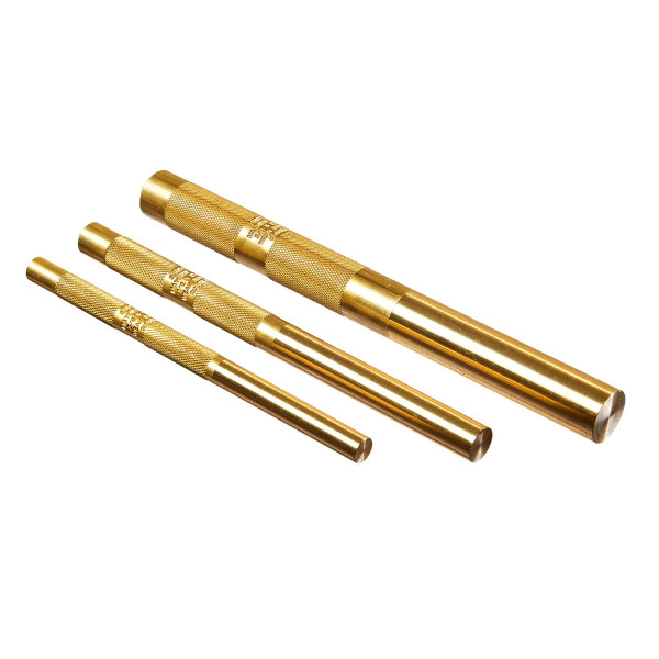 Mayhew 3pc Brass Drift Punch Set 61360 3/4", 1/2", 3/8, Made in USA