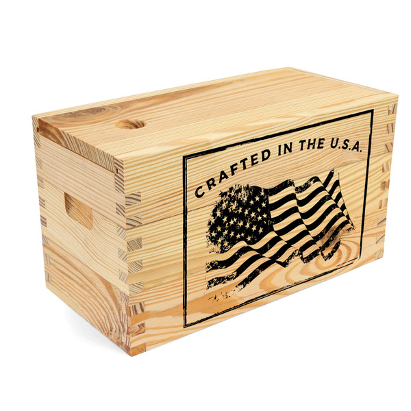 Sheffield Pine Craft Ammo Box w Crafted in USA Design, Made in USA