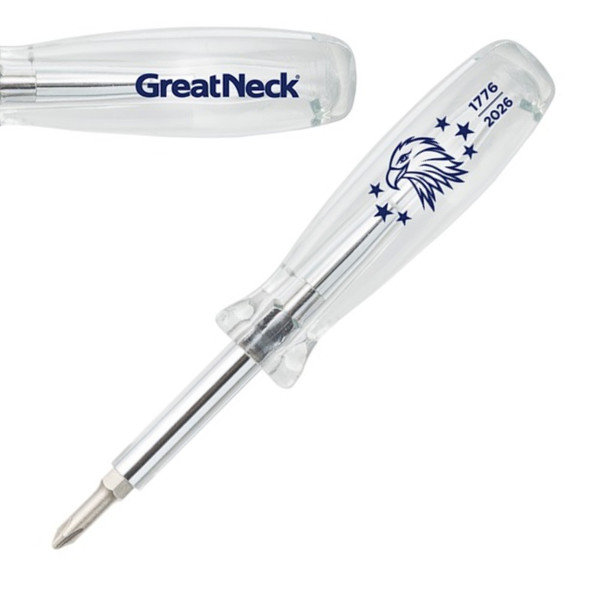 Greatneck America 250 Multi-Bit Screwdriver, 6 in 1 Phillips Flat Slotted White 1776-2026