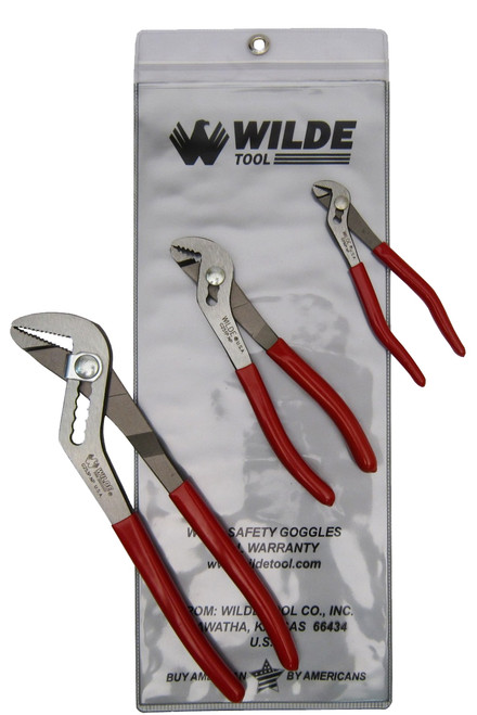 Wilde Tool 3pc Angle Nose Slip Joint Plier Set 5, 6 & 10