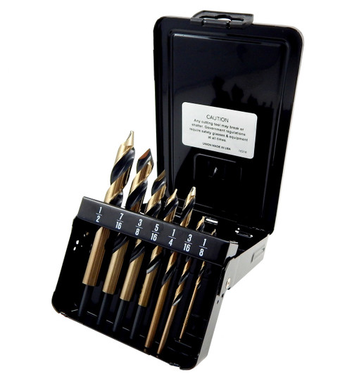 Norseman 7pc Acrylic Plexiglass ABS 60 Deg M7 Drill Bit Set 1/2-1